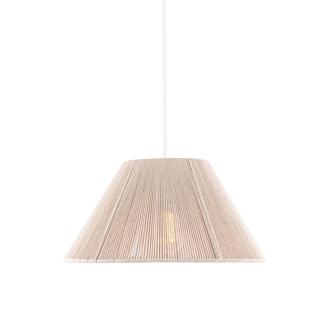 Beżowa lampa wisząca boho pleciona Anna 35cm